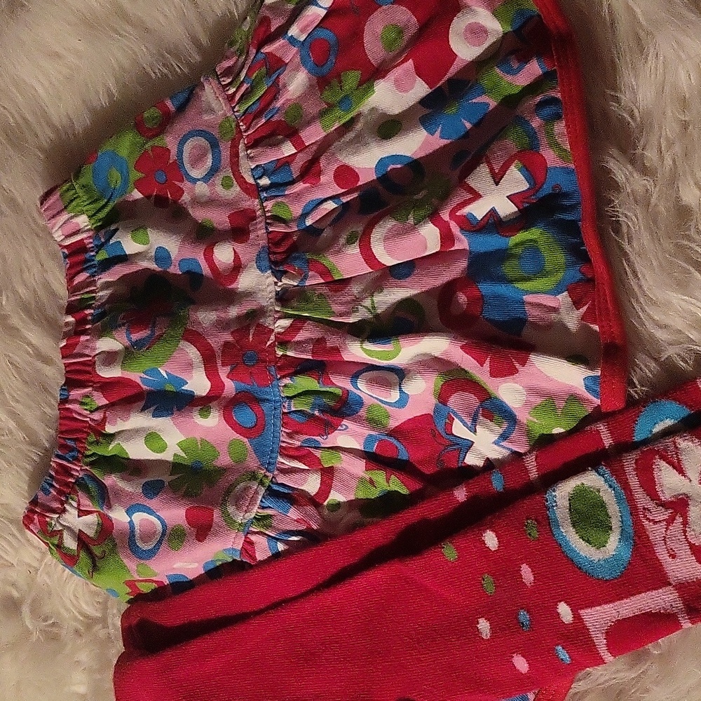 Boutique girls matching skirt and footed stockings